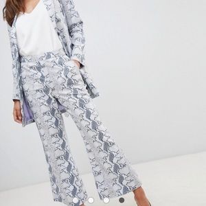 NEW Snake Print Flare Pants